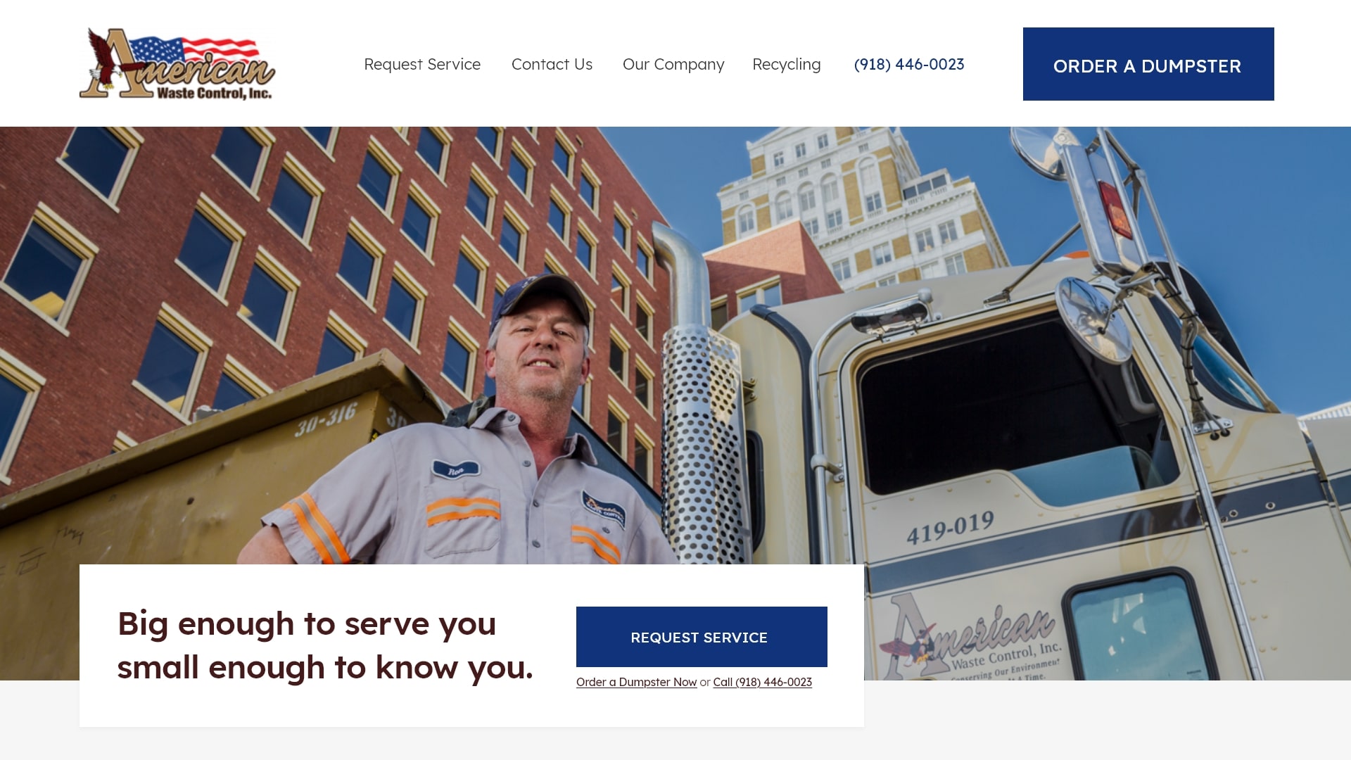 Waste Company Web Design - AWCI