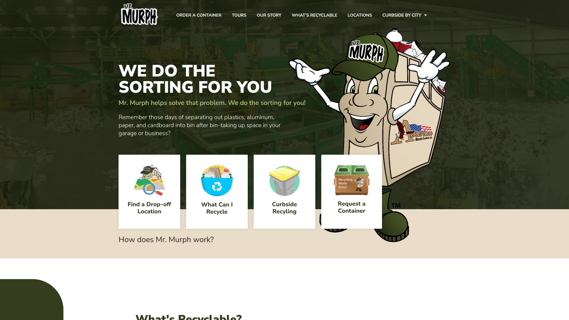 Waste Company Web Design - Mr. Murph