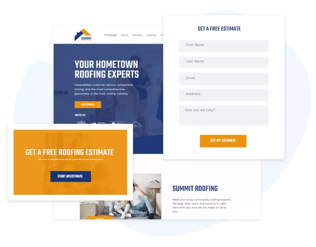 Roofing Company Web Design Leads